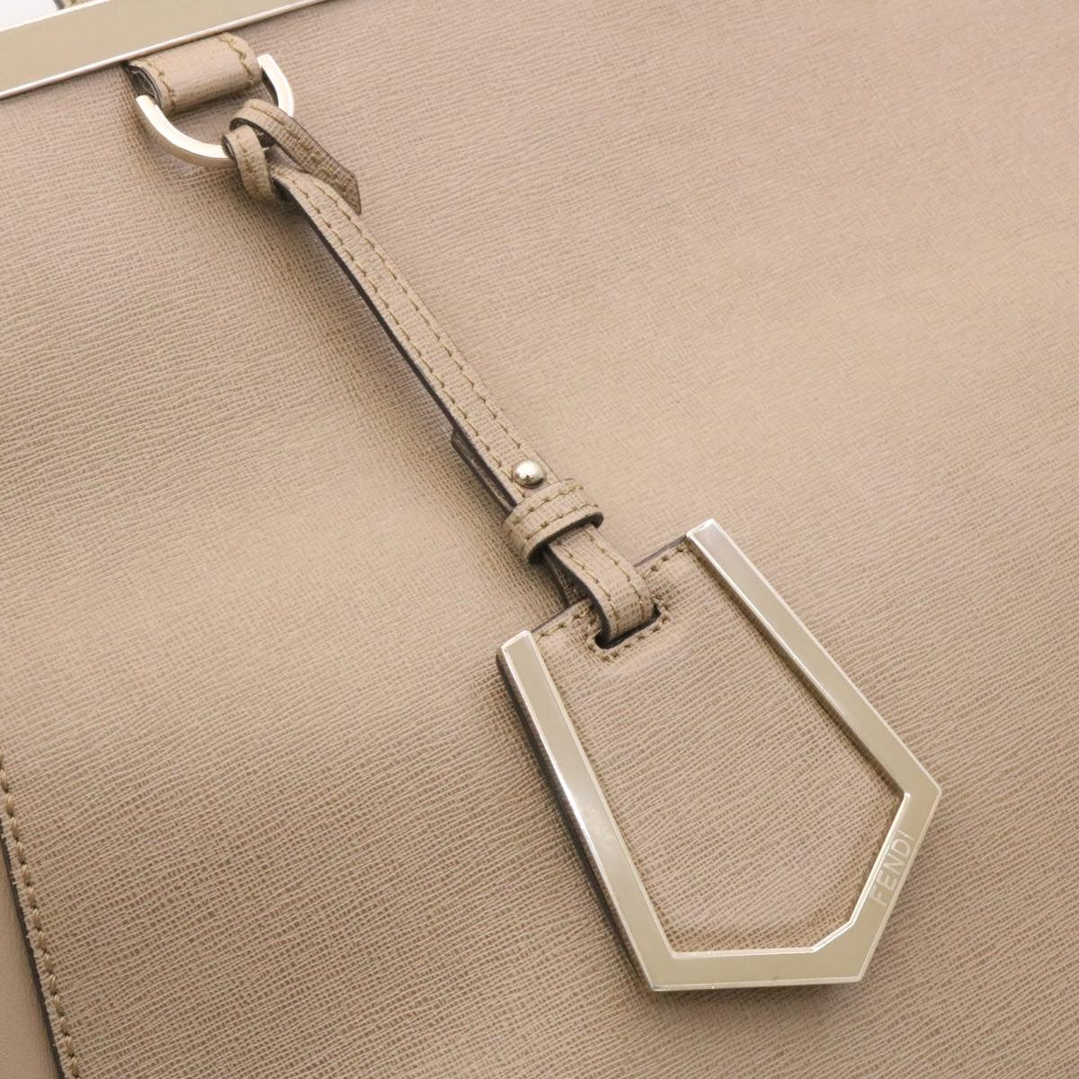 FENDI Hand Bag Leather 2way Shoulder Bag Gray am2118g