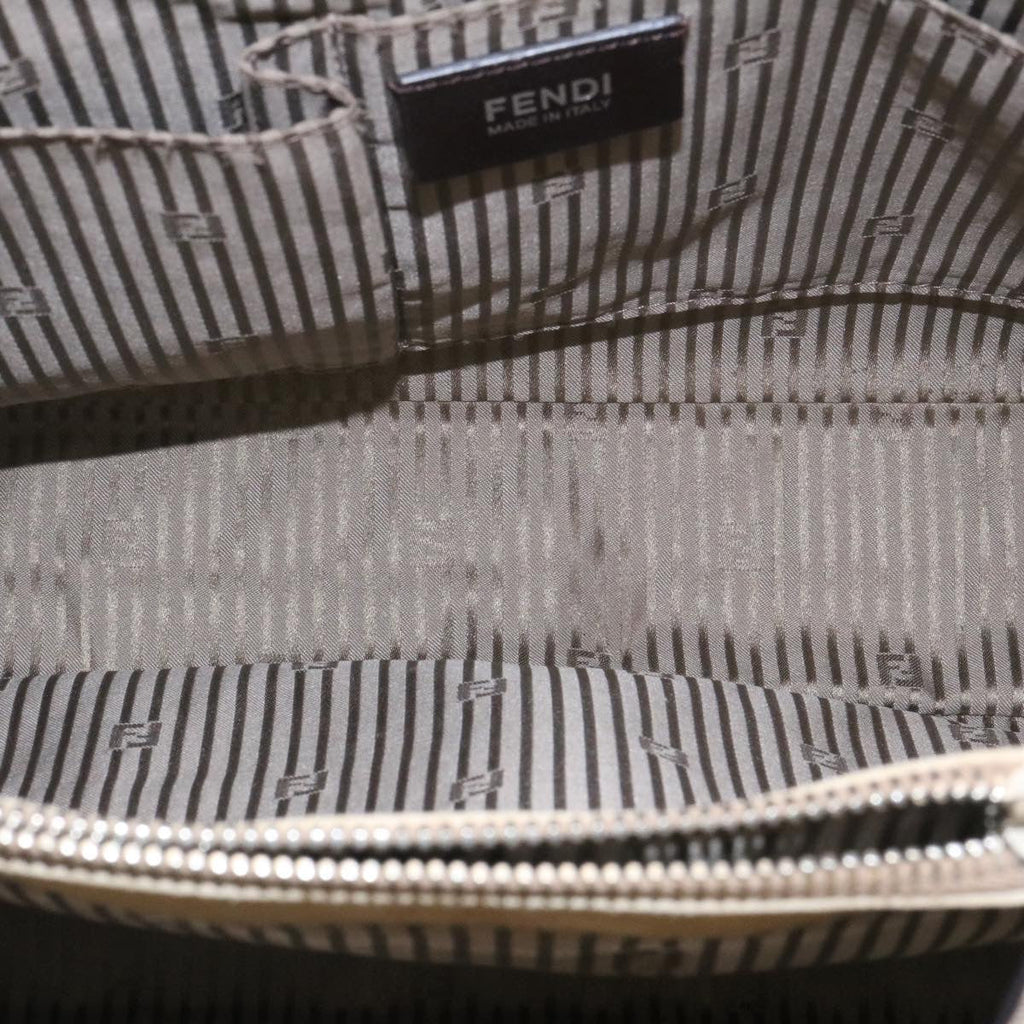 FENDI Hand Bag Leather 2way Shoulder Bag Gray am2118g