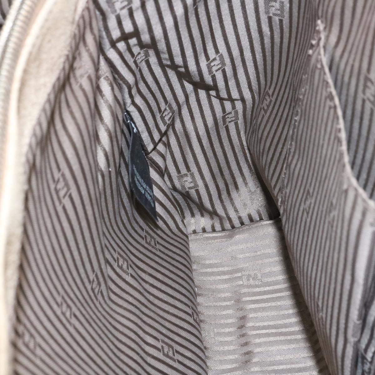 FENDI Hand Bag Leather 2way Shoulder Bag Gray am2118g