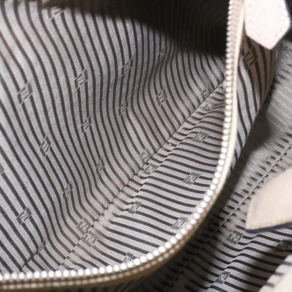 FENDI Hand Bag Leather 2way Shoulder Bag Gray am2118g