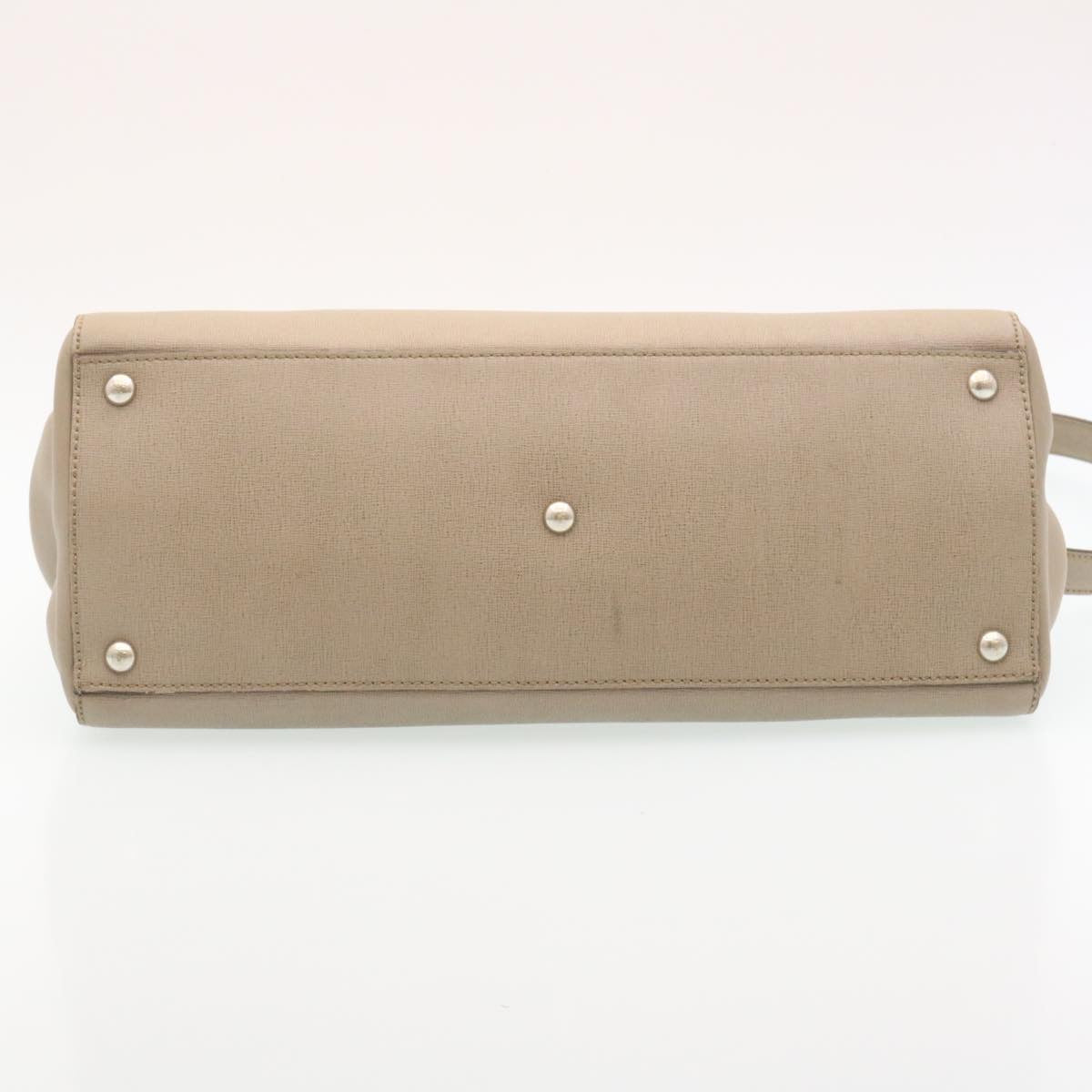 FENDI Hand Bag Leather 2way Shoulder Bag Gray am2118g