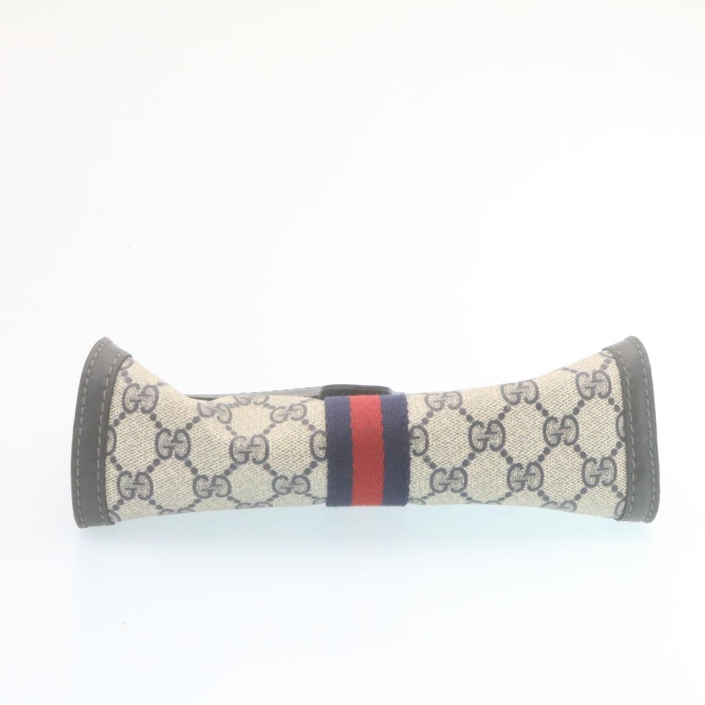 GUCCI Sherry Line GG Canvas Clutch Bag Navy Red am2201g