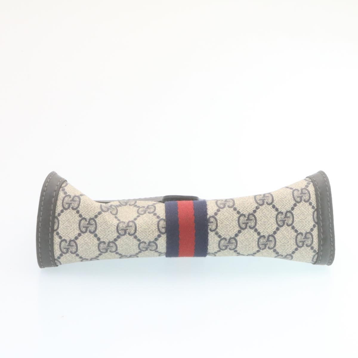 GUCCI Sherry Line GG Canvas Clutch Bag Navy Red am2201g