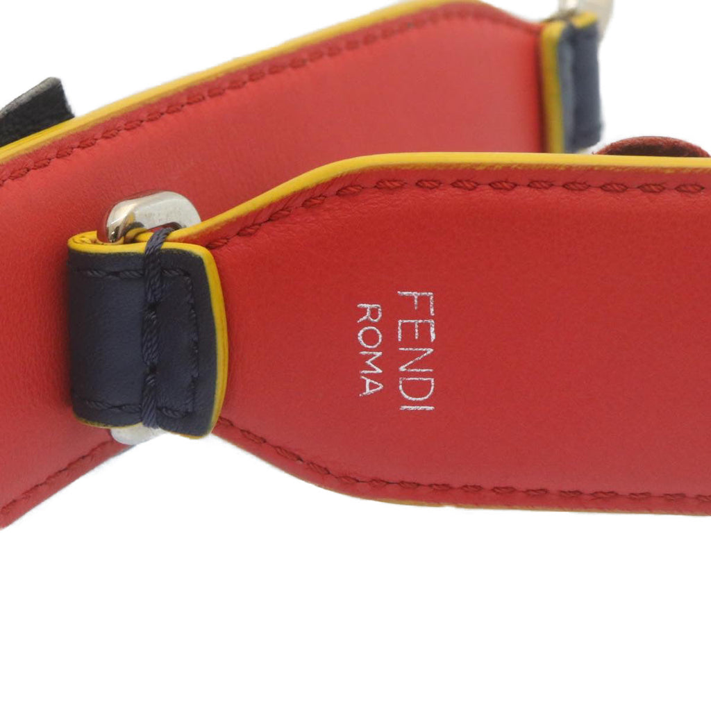 FENDI Flower  Leather Navy Red am2219g