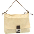 FENDI Zucca Canvas Mamma Baguette Shoulder Bag Beige am2225g