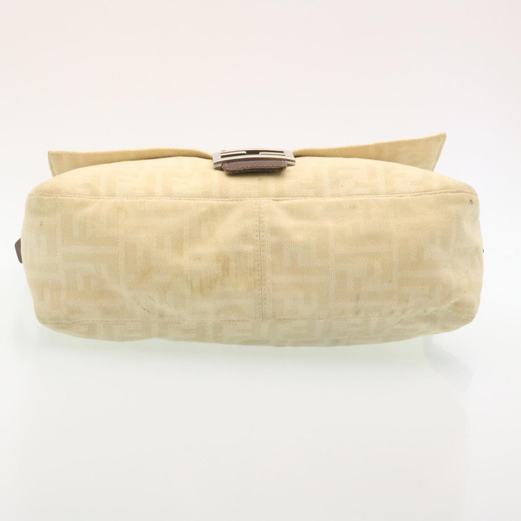 FENDI Zucca Canvas Mamma Baguette Shoulder Bag Beige am2225g