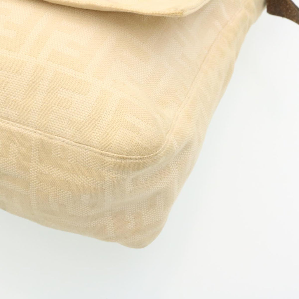 FENDI Zucca Canvas Mamma Baguette Shoulder Bag Beige am2225g