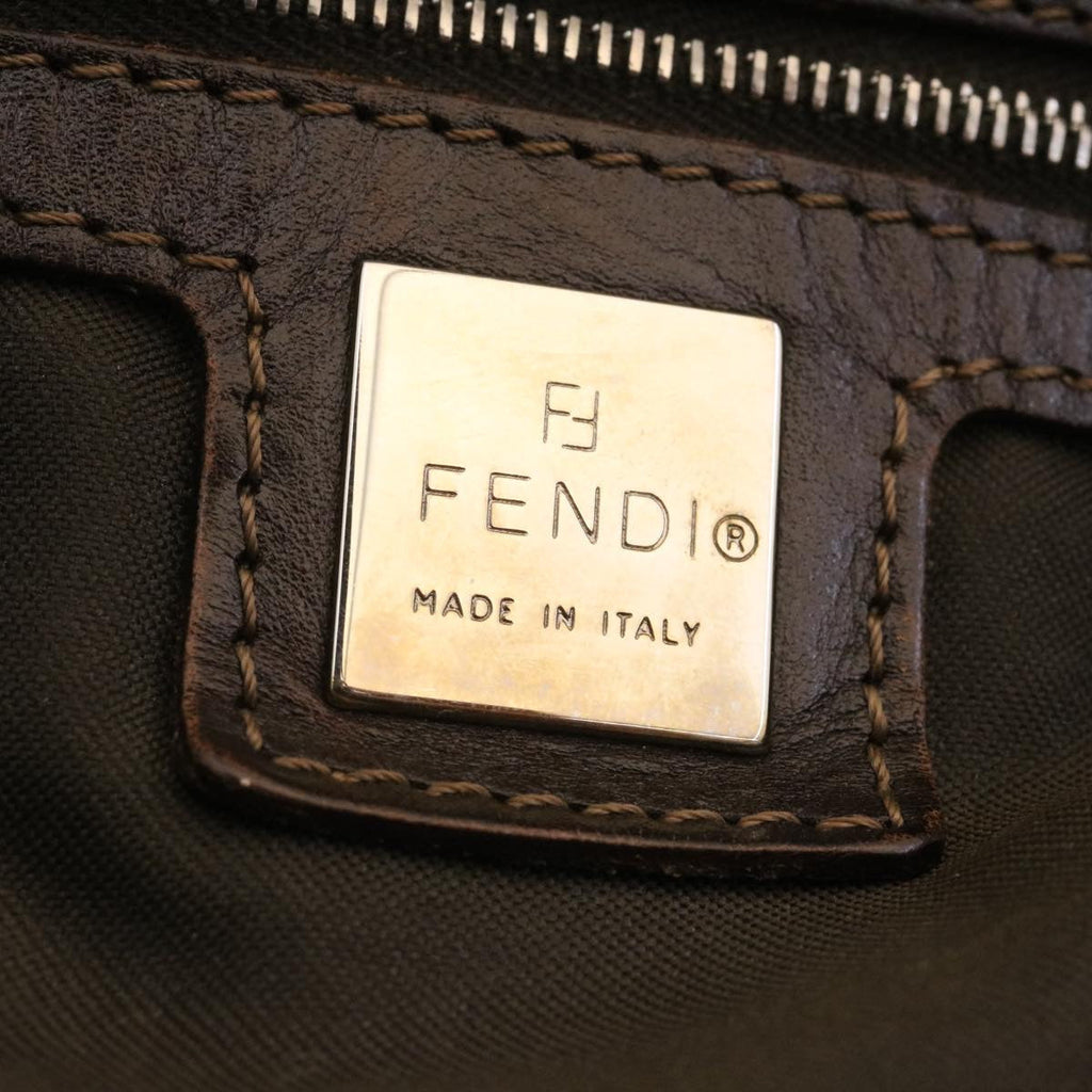 FENDI Zucca Canvas Mamma Baguette Shoulder Bag Beige am2225g