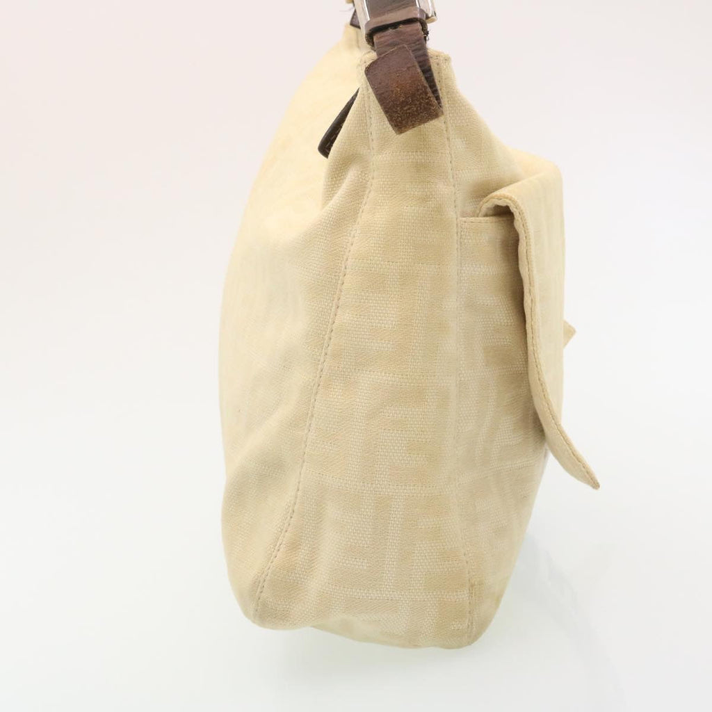 FENDI Zucca Canvas Mamma Baguette Shoulder Bag Beige am2225g