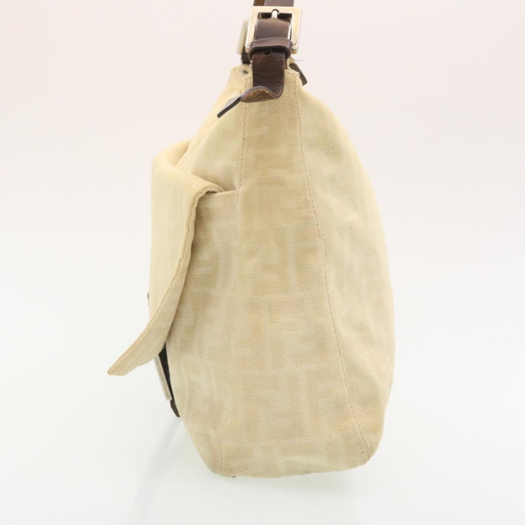 FENDI Zucca Canvas Mamma Baguette Shoulder Bag Beige am2225g