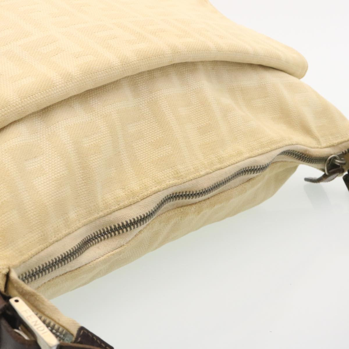 FENDI Zucca Canvas Mamma Baguette Shoulder Bag Beige am2225g