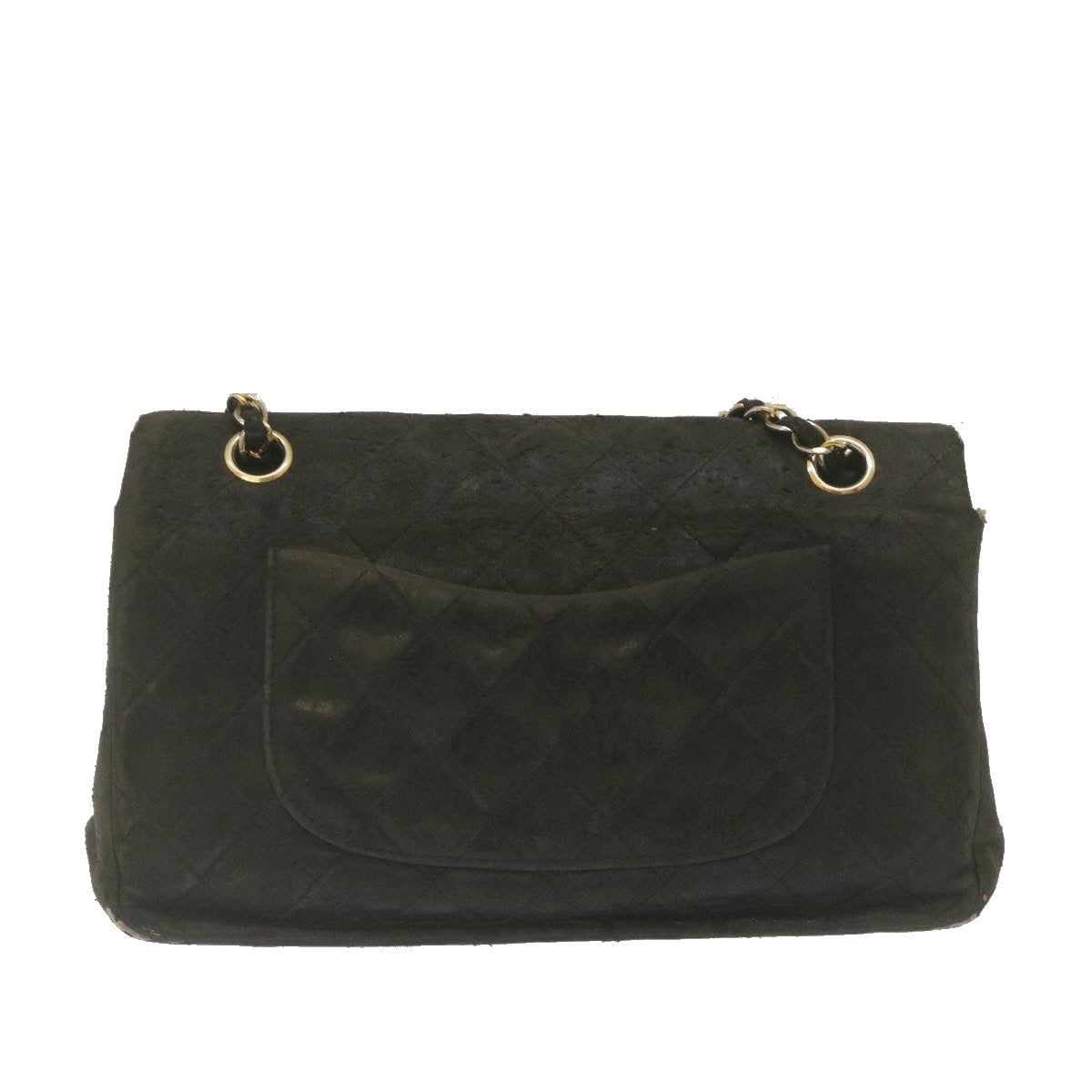 CHANEL Classic Matelasse 25 Chain Flap Shoulder Bag Lamb Skin Black am2320gA