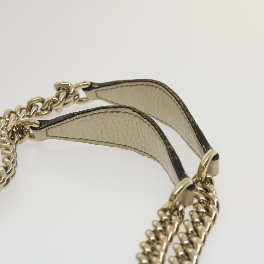 GUCCI Interlocking Chain Tote Bag Leather White am2354g