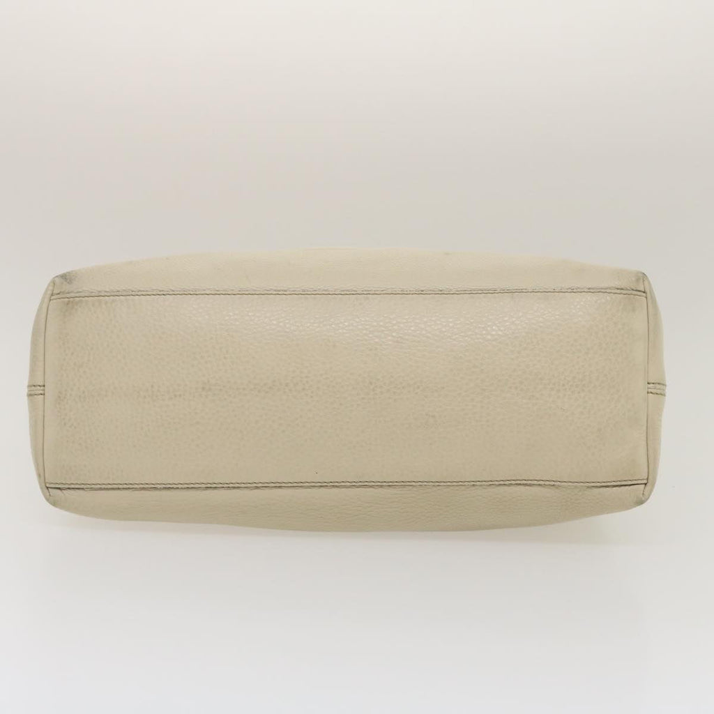 GUCCI Interlocking Chain Tote Bag Leather White am2354g