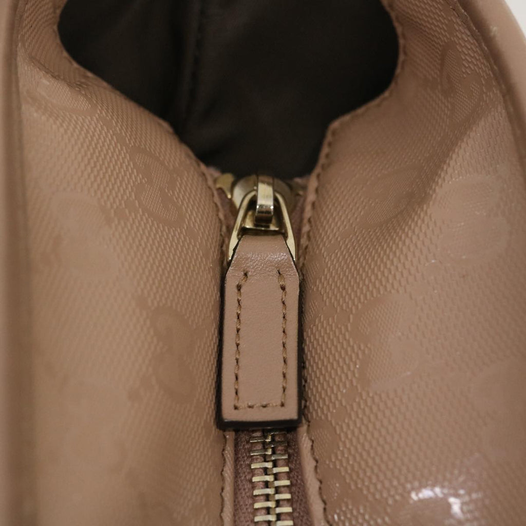 GUCCI GG Canvas Tote Bag PVC Leather Beige am2355g