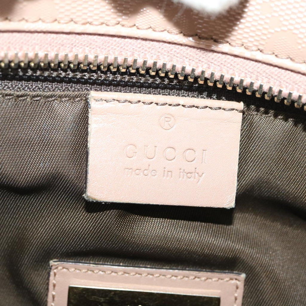 GUCCI GG Canvas Tote Bag PVC Leather Beige am2355g