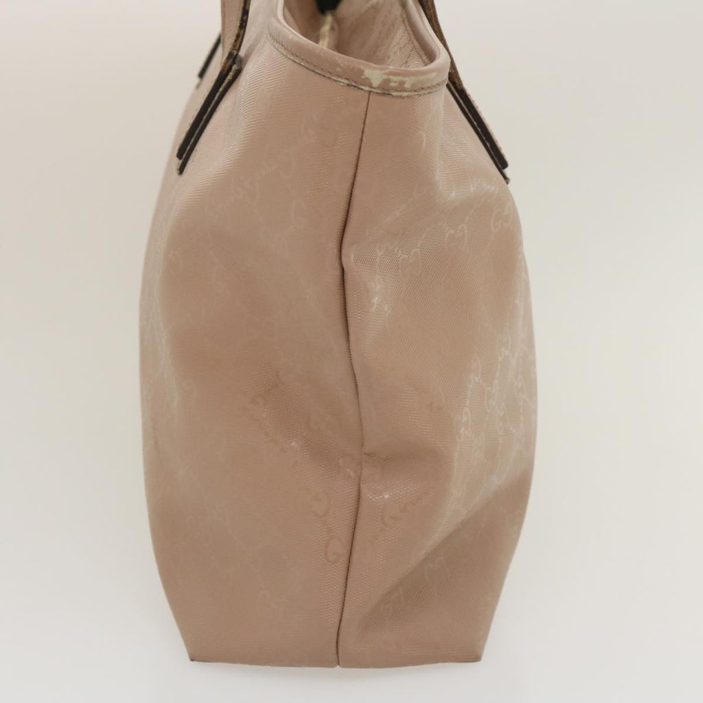 GUCCI GG Canvas Tote Bag PVC Leather Beige am2355g