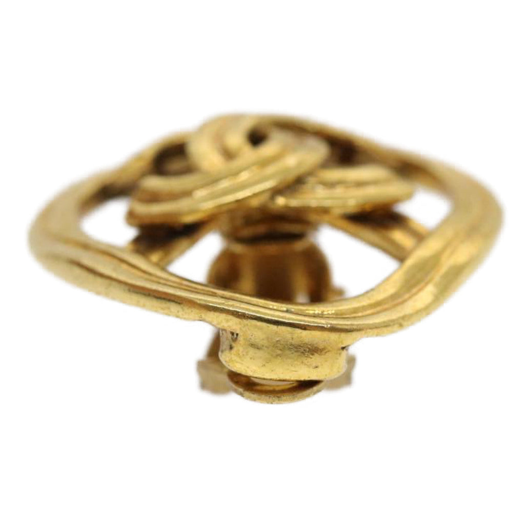 CHANEL COCO Mark Clip-on Earring Gold Tone CC am2421gA