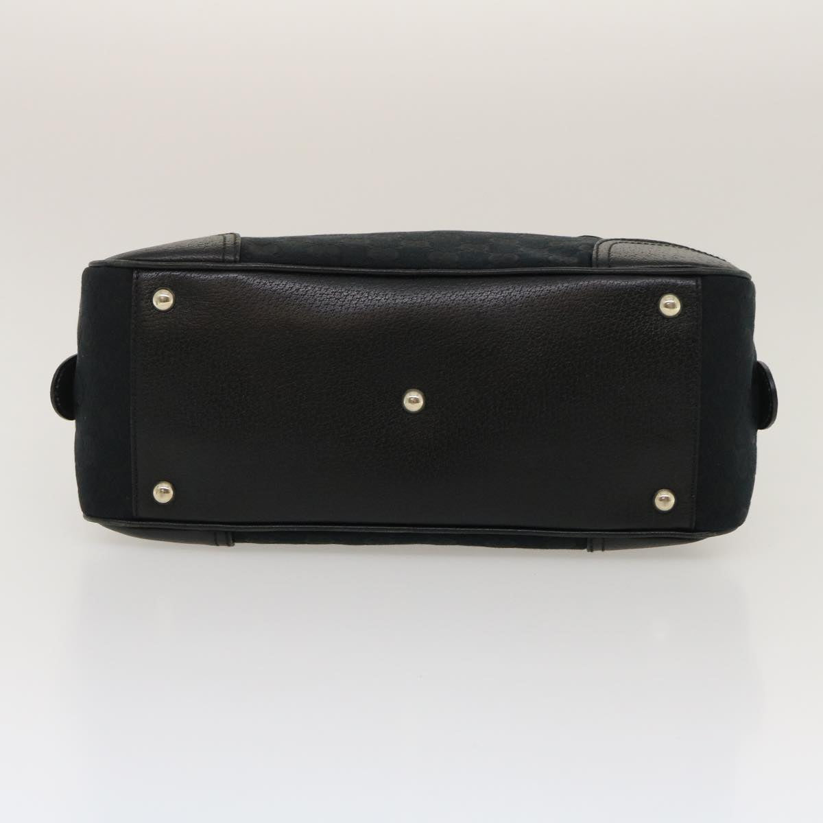 GUCCI Web Sherry Line GG Canvas Hand Bag Black Red Green am2453g