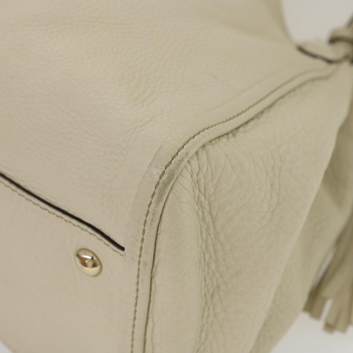 GUCCI Soho Fringe Tote Bag White am2471g