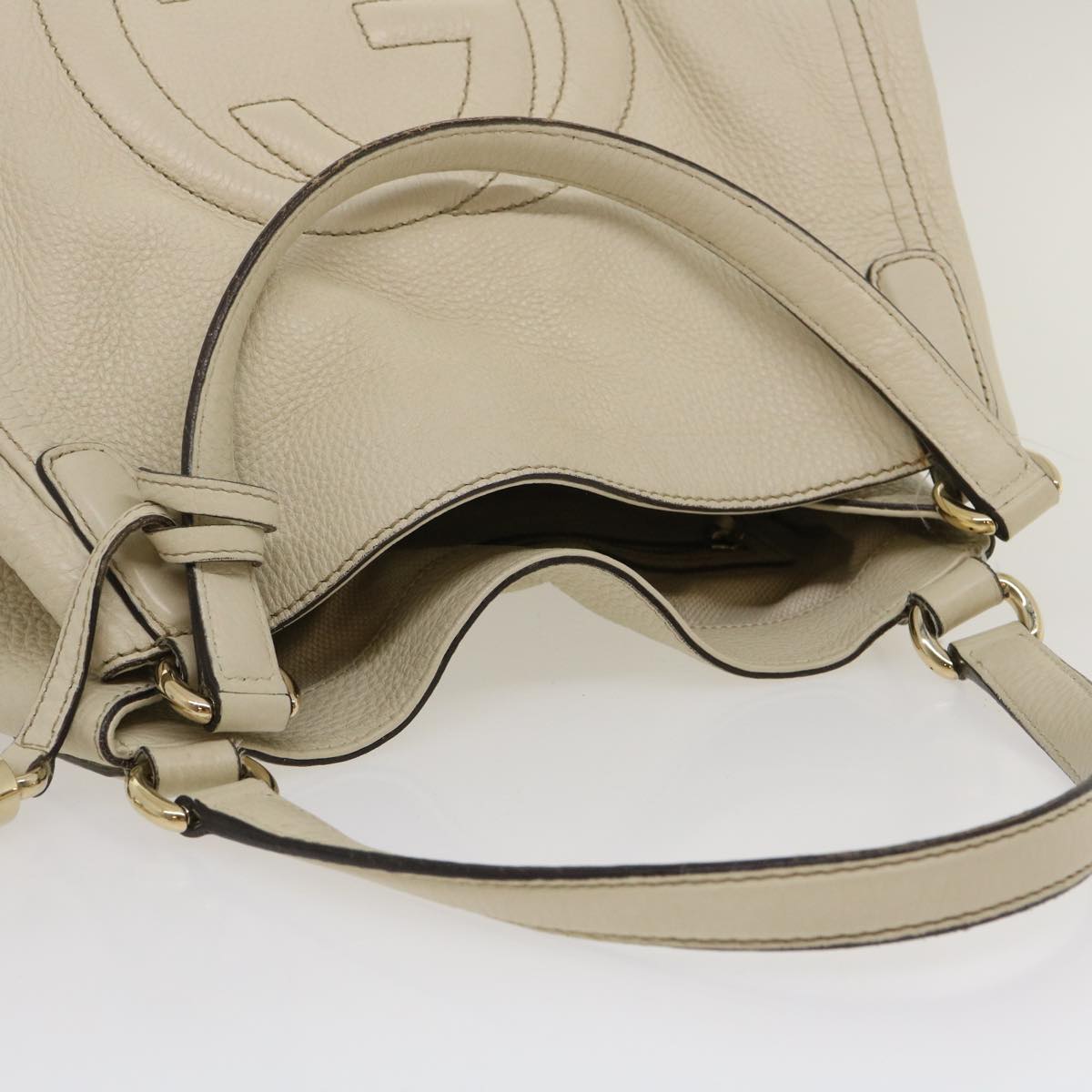 GUCCI Soho Fringe Tote Bag White am2471g