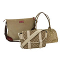 GUCCI GG Canvas Shoulder Bag 3Set Beige am2482g