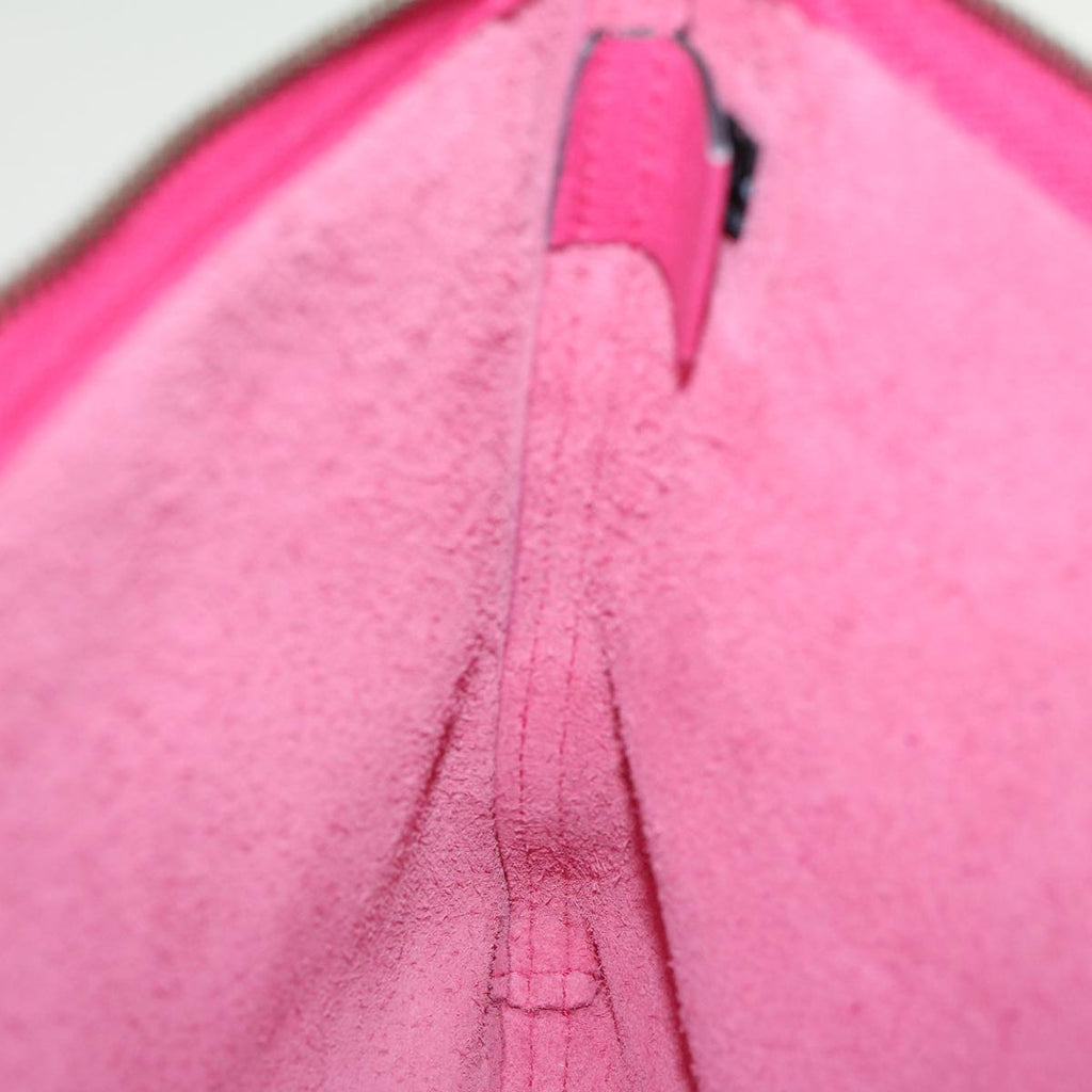 GUCCI Web Sherry Line Soho Clutch Bag Leather Pink am2581g