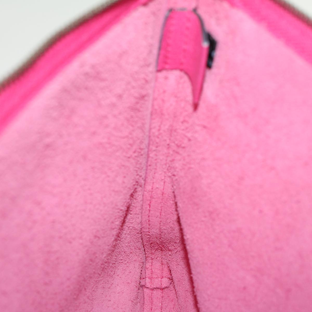 GUCCI Web Sherry Line Soho Clutch Bag Leather Pink am2581g