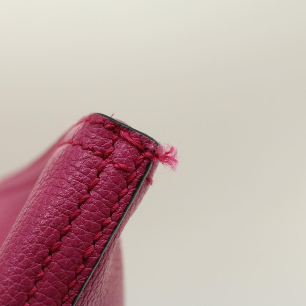 GUCCI Web Sherry Line Soho Clutch Bag Leather Pink am2581g