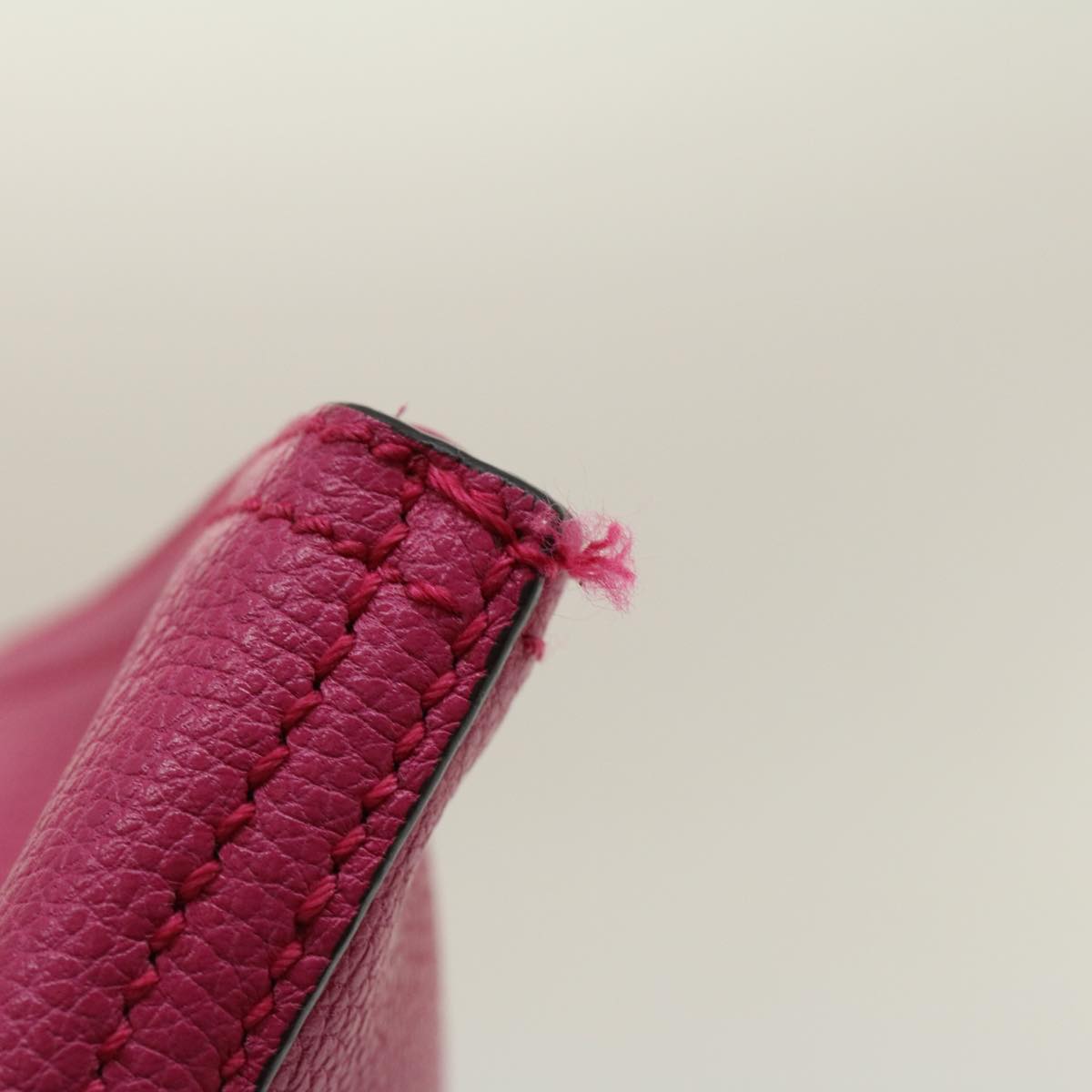 GUCCI Web Sherry Line Soho Clutch Bag Leather Pink am2581g