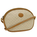 GUCCI Micro GG Canvas Shoulder Bag PVC Leather Beige Brown am2614g