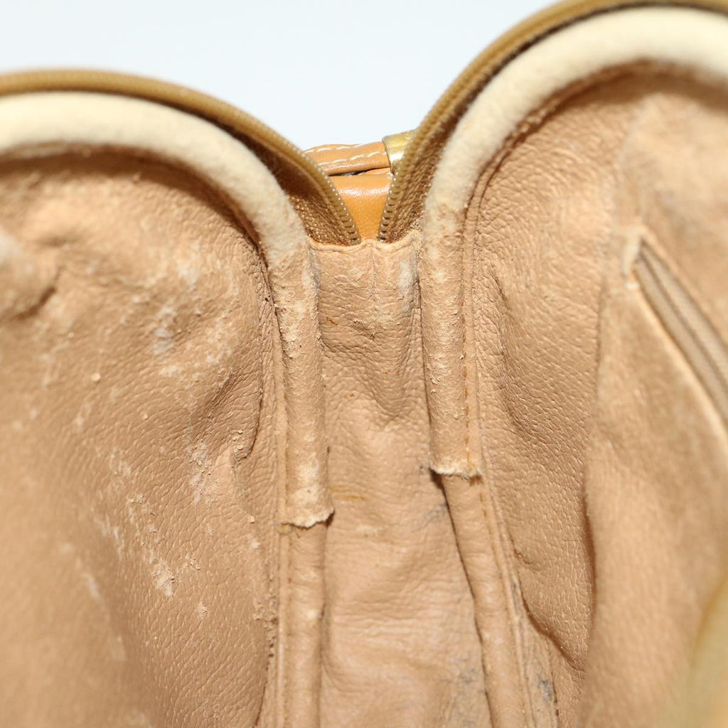 GUCCI Micro GG Canvas Shoulder Bag PVC Leather Beige Brown am2614g