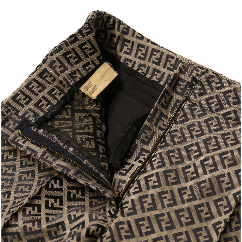 FENDI Zucchino Canvas Pants Navy am2654g