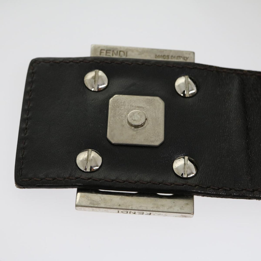 FENDI Animal Mamma Baguette Shoulder Bag Brown Black am2687g