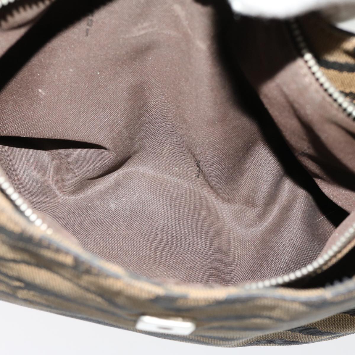 FENDI Animal Mamma Baguette Shoulder Bag Brown Black am2687g