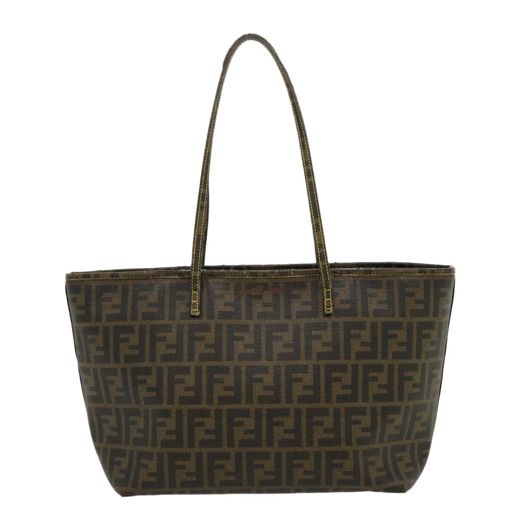FENDI Zucca Canvas Shoulder Bag 2Set Black Brown am2696g