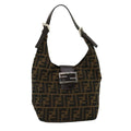 FENDI Zucca Canvas Mamma bucket Shoulder Bag Brown am2731g