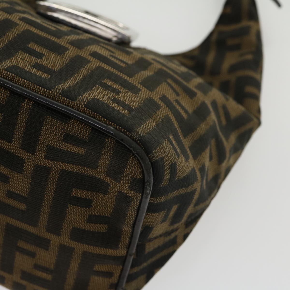 FENDI Zucca Canvas Mamma bucket Shoulder Bag Brown am2731g
