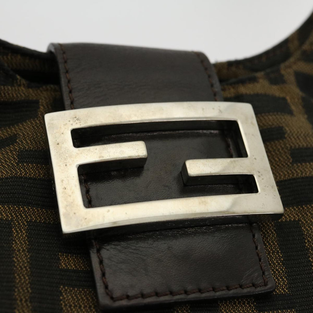 FENDI Zucca Canvas Mamma bucket Shoulder Bag Brown am2731g