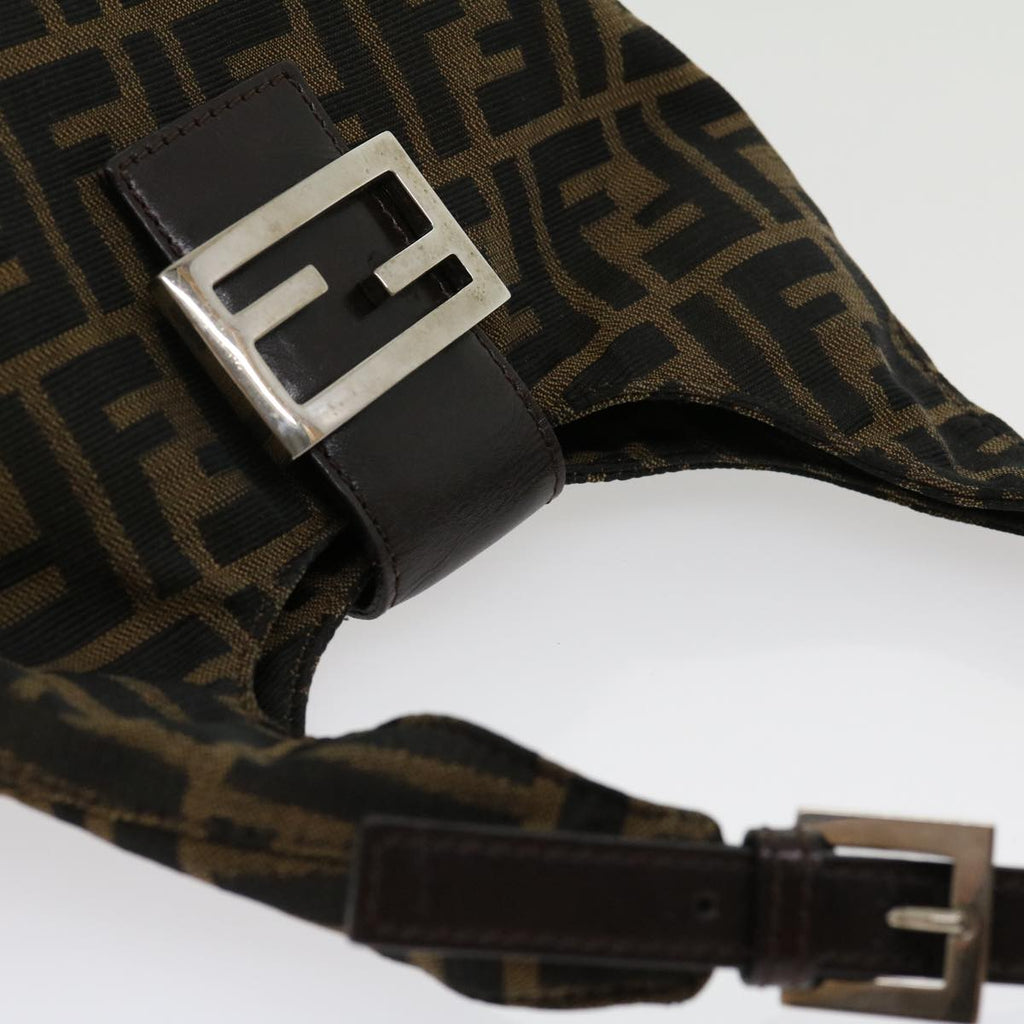 FENDI Zucca Canvas Mamma bucket Shoulder Bag Brown am2731g