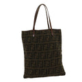 FENDI Zucca Canvas Tote Bag Wool Brown am2733g