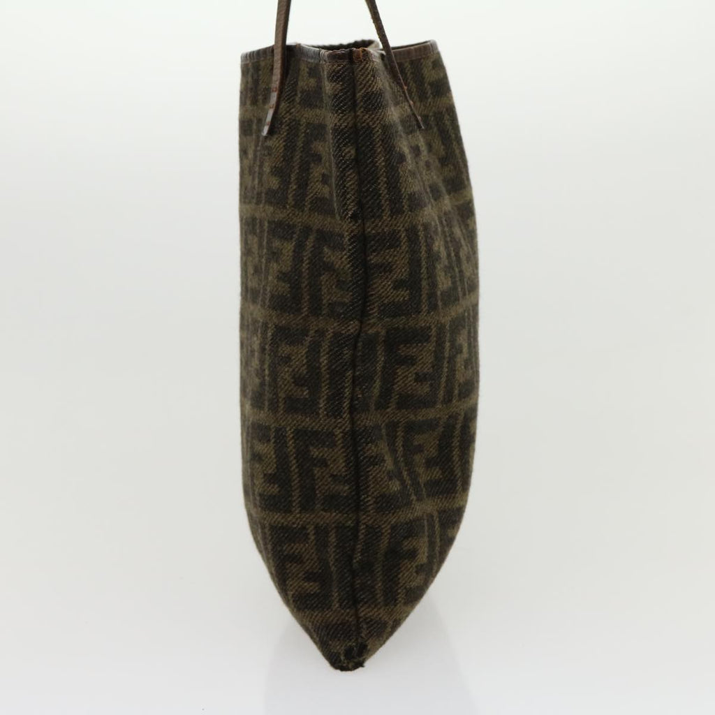 FENDI Zucca Canvas Tote Bag Wool Brown am2733g
