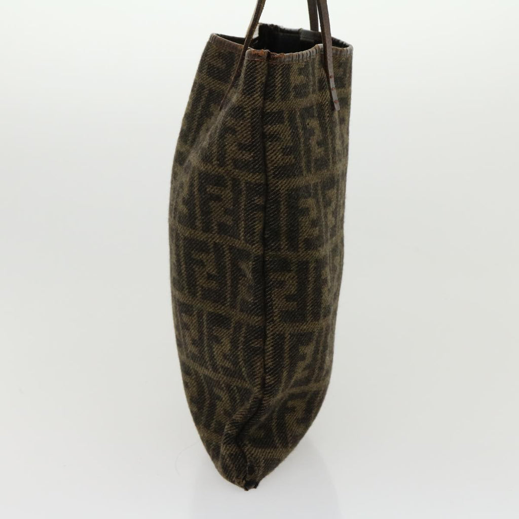 FENDI Zucca Canvas Tote Bag Wool Brown am2733g