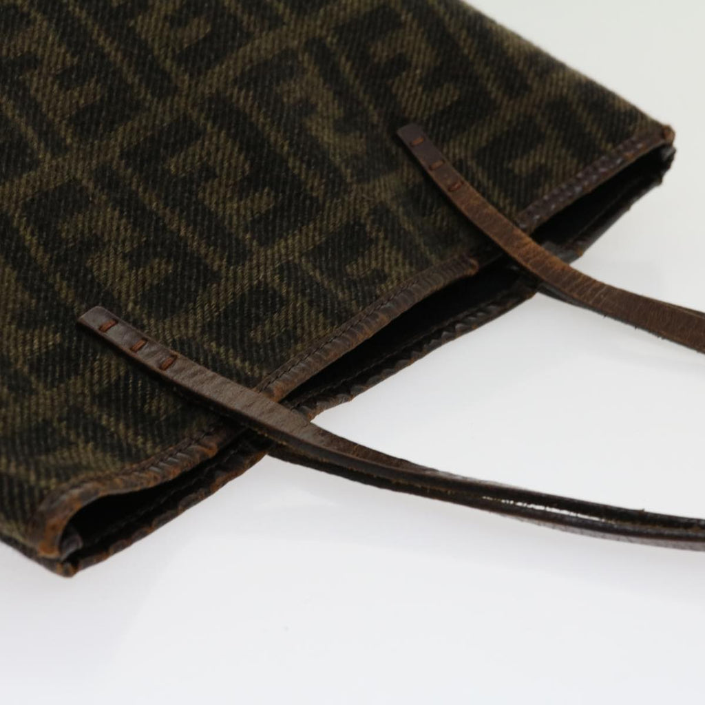FENDI Zucca Canvas Tote Bag Wool Brown am2733g