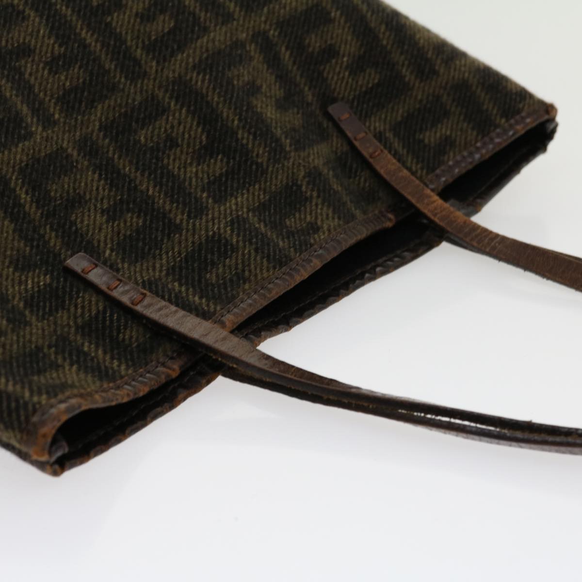 FENDI Zucca Canvas Tote Bag Wool Brown am2733g