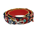 FENDI Strap You Flower Shoulder Strap Leather Multicolor Navy 8AV077 am2736g