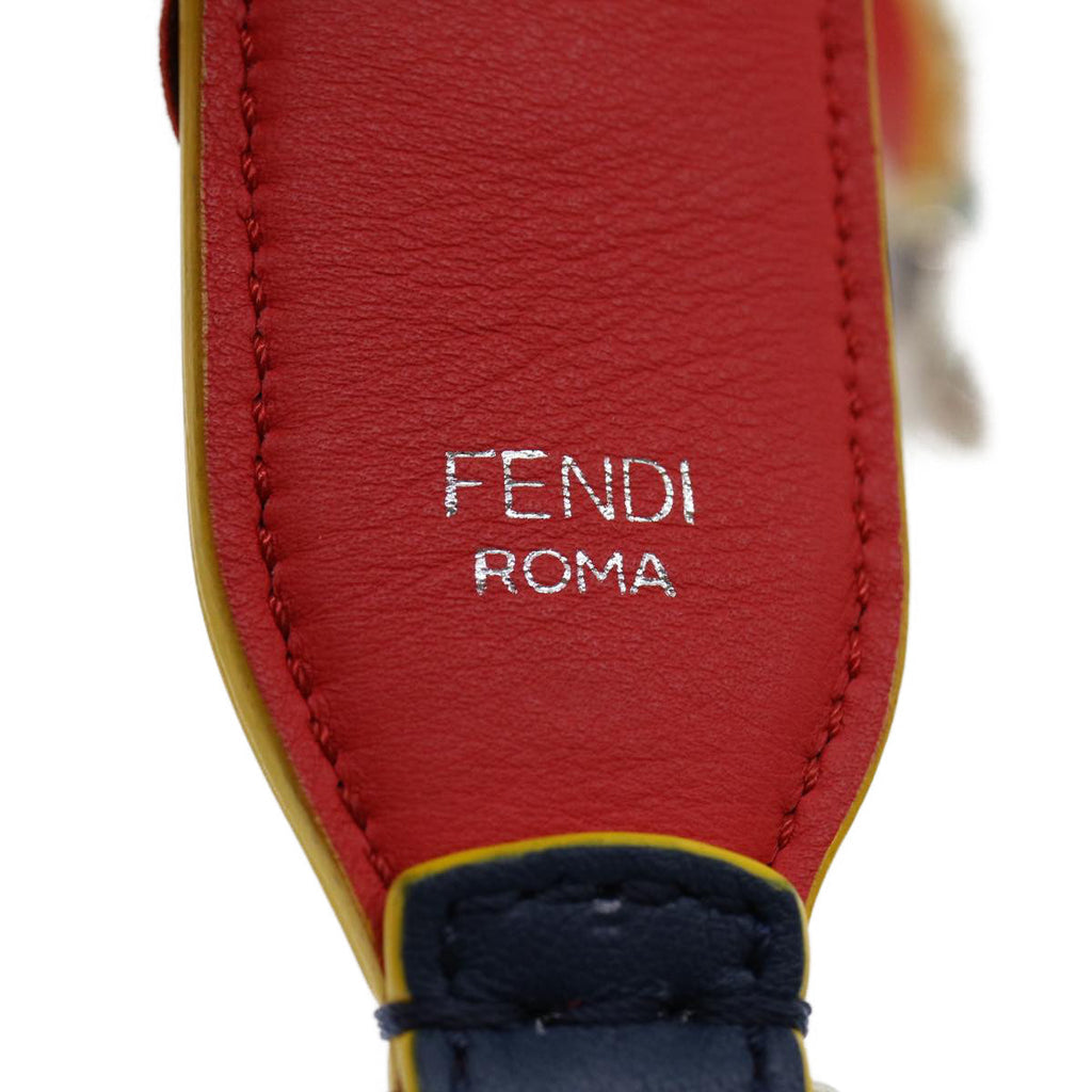 FENDI Strap You Flower Shoulder Strap Leather Multicolor Navy 8AV077 am2736g