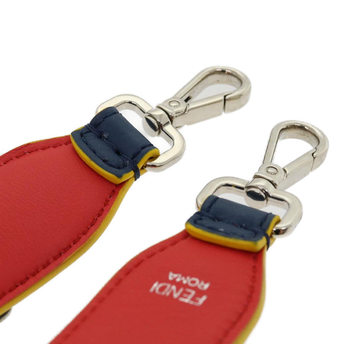 FENDI Strap You Flower Shoulder Strap Leather Multicolor Navy 8AV077 am2736g