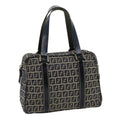 FENDI Zucchino Canvas Hand Bag Navy am2737g