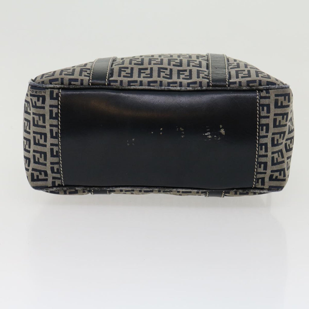 FENDI Zucchino Canvas Hand Bag Navy am2737g